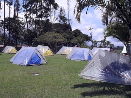 Zona de camping en el Lago Calima